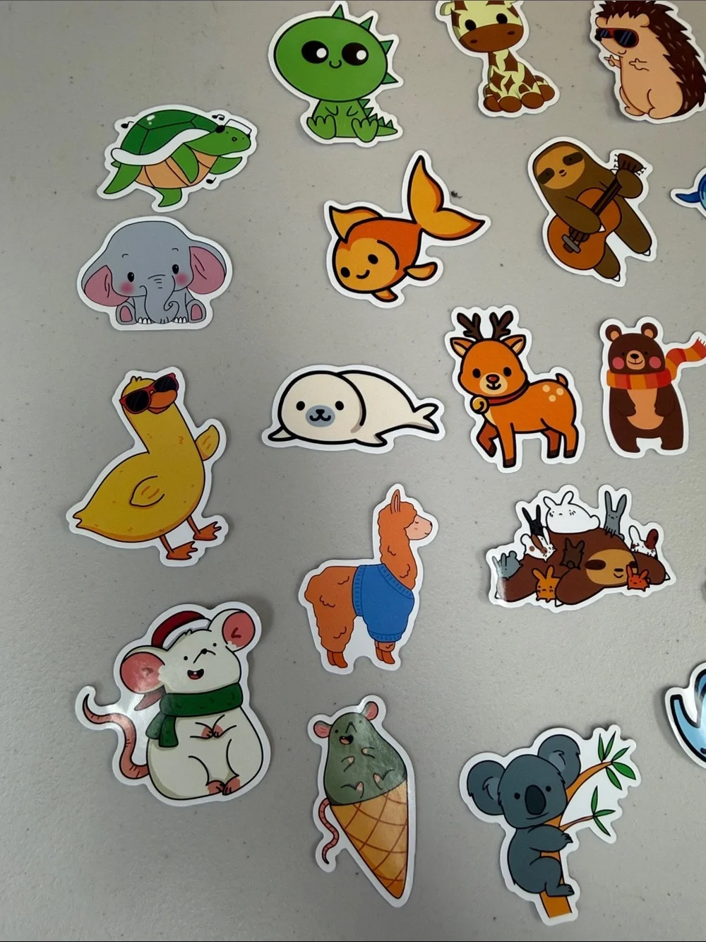 24 count Cute Animal Sticker Pack - Assorted Colorful Cartoon Characters all new